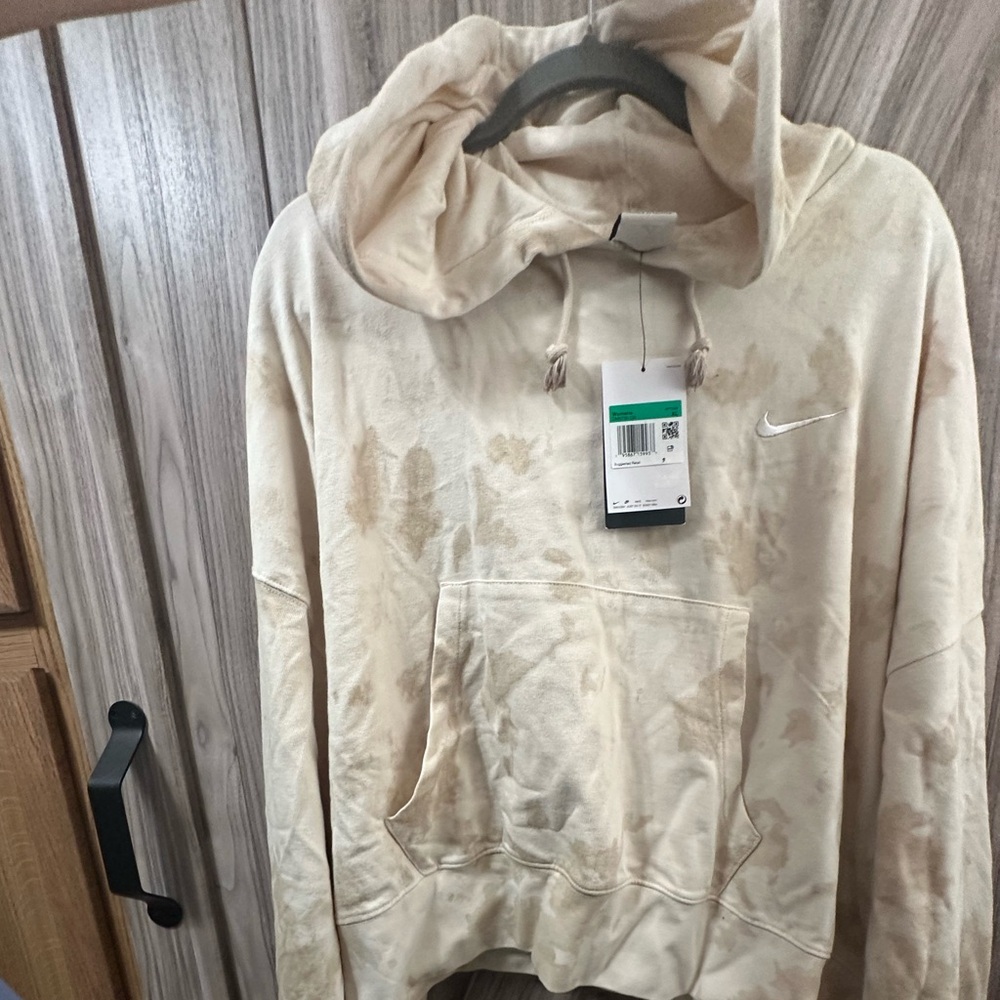 Nike Beige Tie-Dye Hoodie